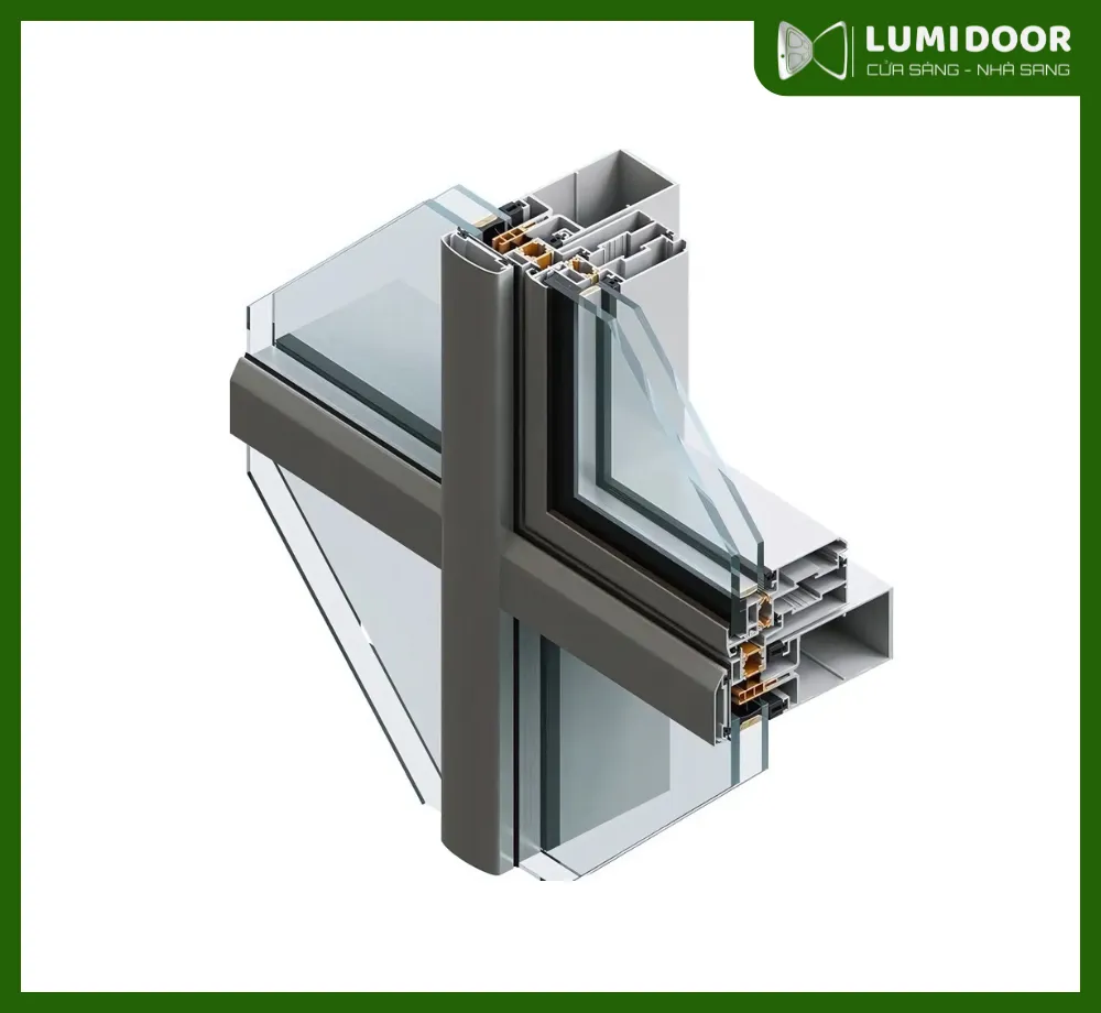 Semi-Unitized Curtain Wall System