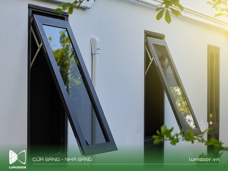 Cửa nhôm kính mở hất