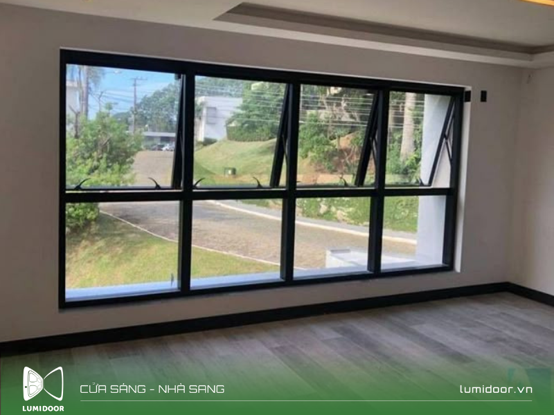 Cửa sổ nhôm kính mở hất