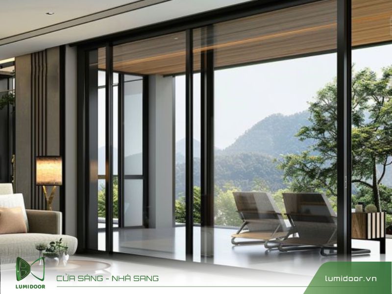 Cửa nhôm kính cường lực 