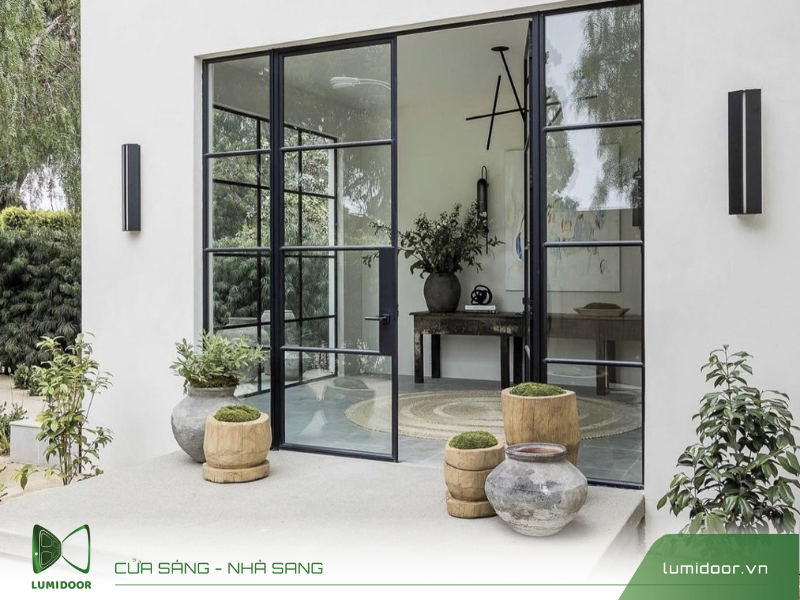 Cửa chính nhôm kính đẹp