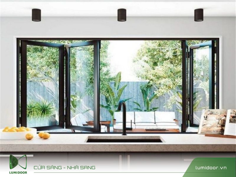 Mẫu cửa sổ nhôm kính 4 cánh 
