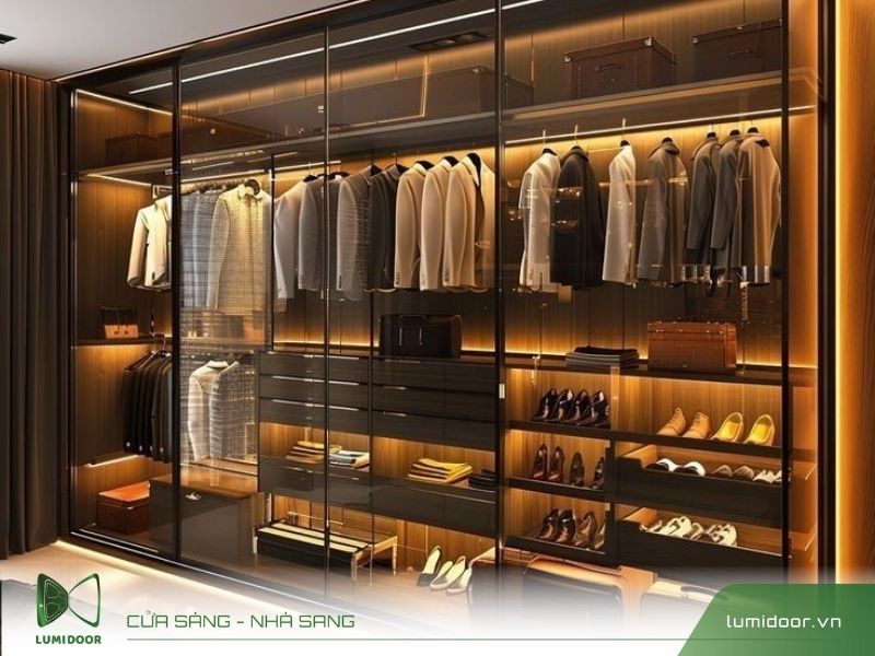 Tủ nhôm kính cửa lùa