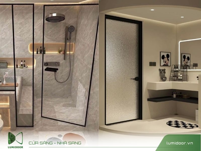 Cửa nhôm kính nhà vệ sinh đẹp