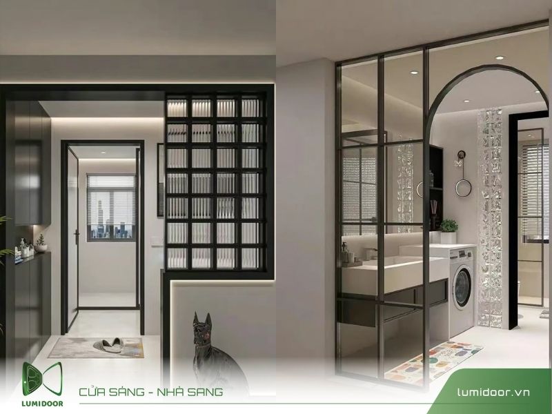 Cửa nhôm kính nhà vệ sinh