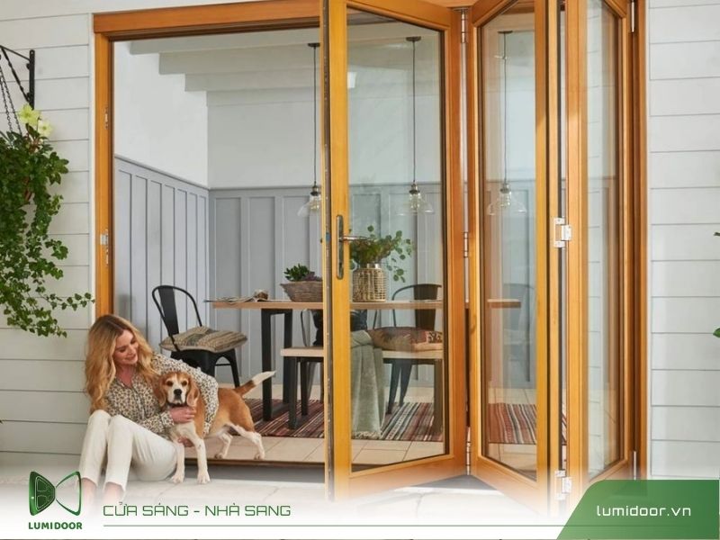 Cửa trượt xoay 4 cánh