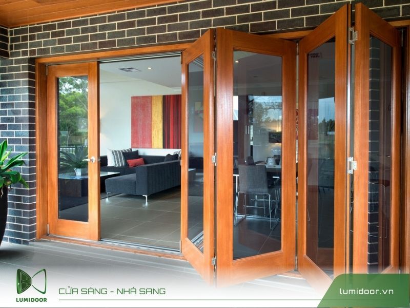 Cửa trượt xoay 4 cánh đẹp