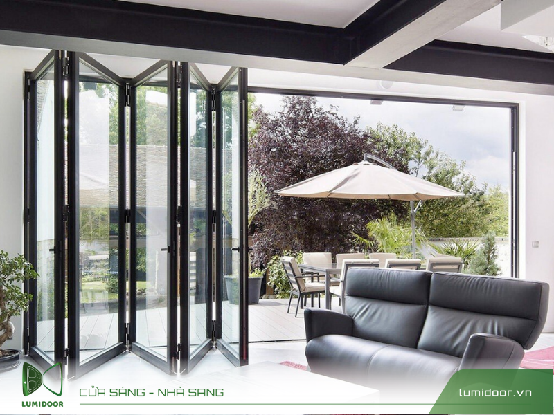 Cửa xếp thông minh hiện đại 